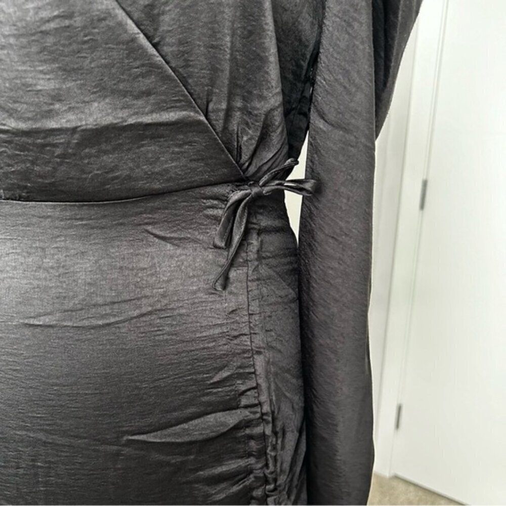 Steve Madden Satin Ruffle Dress (c) - Picture 4 of 11